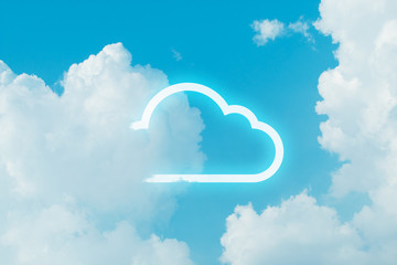 ai cloud storage server online of social network, sky weather climate backround nature, technology...