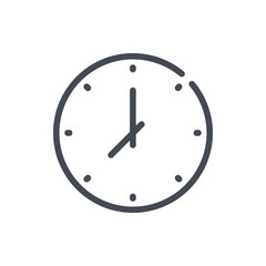 Watch and time management line icon. Clock and time vector outline sign.