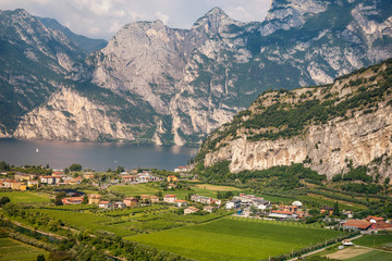 Fototapeta na wymiar View of Lake Garda and Torbole area