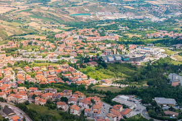 Obraz premium View from San Marino Castle to surrounding areas