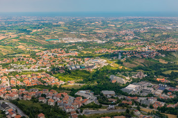 View from San Marino Castle to surrounding areas