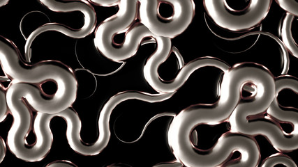 Golden wave background. 3d illustration, 3d rendering.