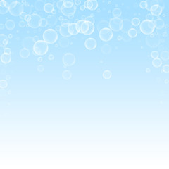 Random soap bubbles abstract background. Blowing b