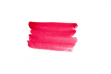 Red water color paint isolate
