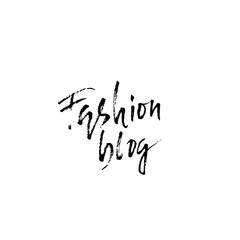 Fototapeta premium Dry brush handwritten calligraphy poster. Fashion blog lettering for of social media content. Vector illustration.
