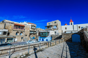 Boats in the Akko Marina Port, Israel 