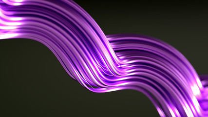 Golden wave background. 3d illustration, 3d rendering.