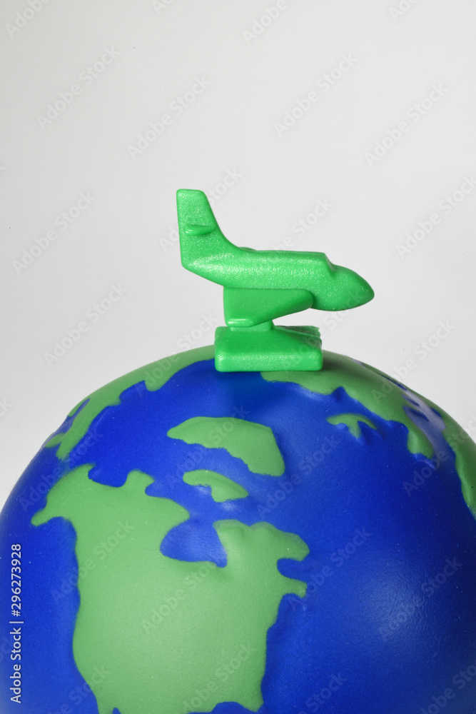 Sticker terre planète globe environnement avion vol