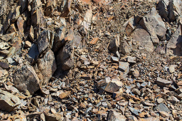 Rocks in the mountains as background