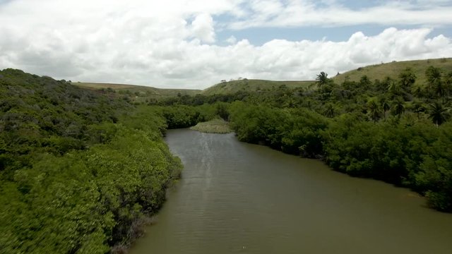 The fresh water lagoon, near the beach of gunga, Brazil