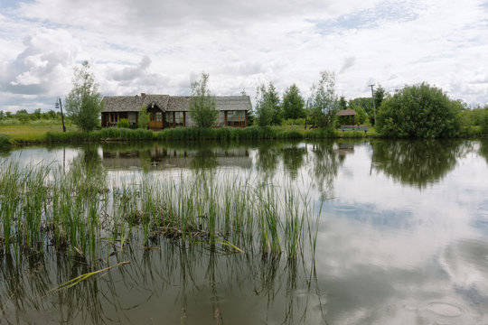 The house by the pond. Lake Nero. Rostov the Great