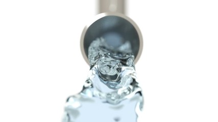 clean water flows out of the pipe - Powered by Adobe