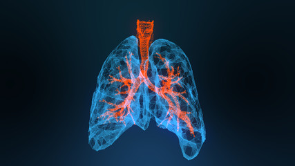 3d rendered illustration of lung cancer 3D illustration