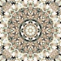 Seamless floral flowers abstract grunge round mandala pattern background