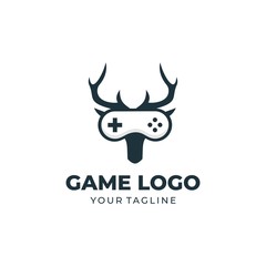 Deer Game Zone Logo Template Design Vector
