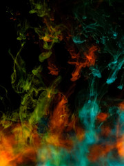 Abstract modern artwork, colorful explosion of vibrant and vivid powders, rich texture color...
