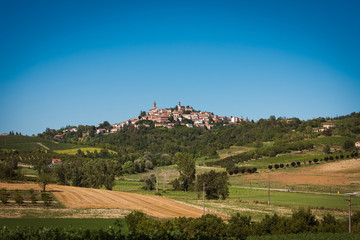 Fototapeta na wymiar Landscape of Vignale Monferrato, unesco world heritage