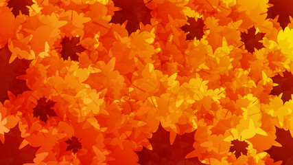 Naklejka na ściany i meble Happy Thanksgiving Day abstract background with maple leaves