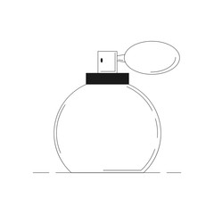 Perfume bottle line icon. Vector illustration for design