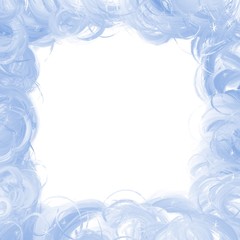 Fototapeta na wymiar Light blue ice frame with snowflakes