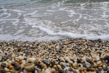 The shore of the Black Sea. Warm air and sea, tourism and pleasure