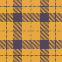Mustard yellow checked plaid pattern vector
