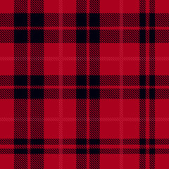 Red plaid pattern vector