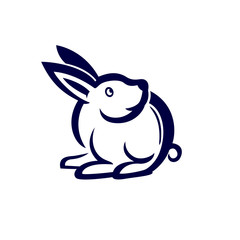Sitting rabbit logo design inspiration