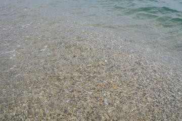 Obraz premium The shore of the Black Sea. Warm air and sea, tourism and pleasure