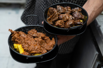 carne de guiso en tapa