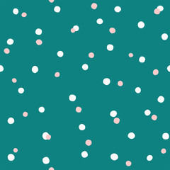 Seamless pattern with small rounded spots. Simple abstract repeated print. Vector illustration.