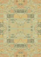 Obraz premium Abstract Symbols Random Distributed Pattern Computational Generative Art background illustration