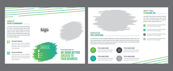 Trifold Business vector template. Brochure design, cover modern layout, annual report, poster, flyer in A4 with colorful shapes for tech, science, market with light background