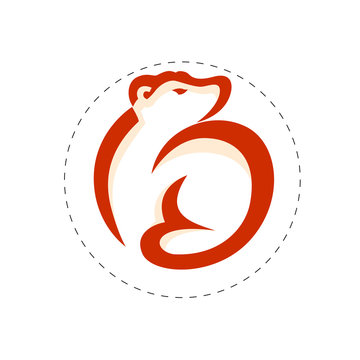 circle cute bear logo design inspiration