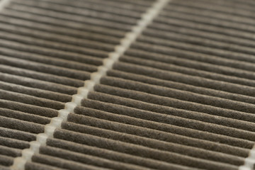 Old dirty automotive cabin air filter texture need foe replacement part