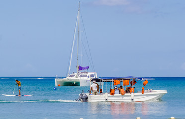 catamaran on the beach