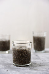 Making chia seeds water