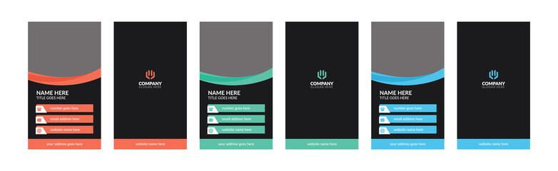 Naklejka premium Business Card Design Template for personal or professional use