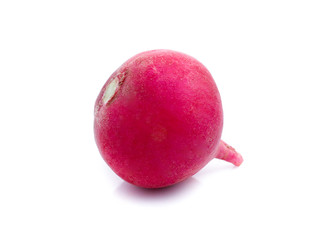 Small garden radish isolated on white background