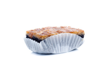 Brownie isolated on white