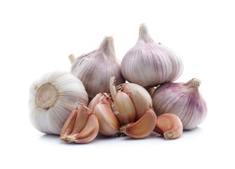 Garlic isolated on white background