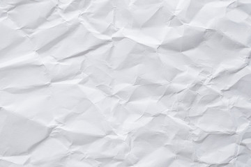 Abstract white crumpled paper texture background