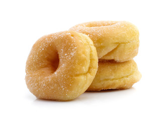 Sugar donut isolated on a white background