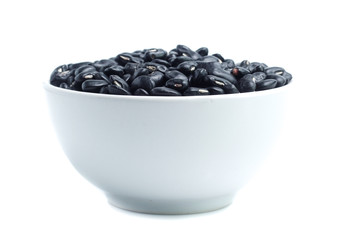 Black Beans  on white background