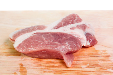 isolated raw meat