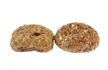 Bread isolated on white background