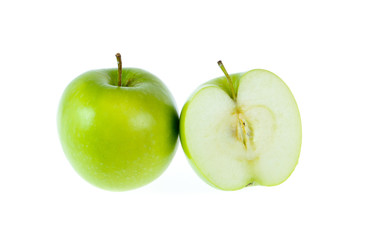 green apple isolated on white
