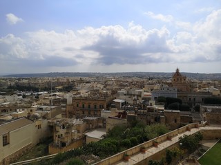Fototapeta na wymiar top view of Victoria in Gozo