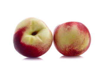 nectarines isolated on white background