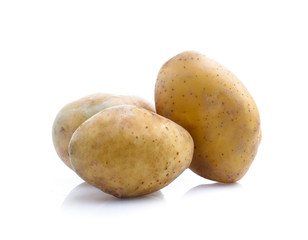 potatoes isolated on white background